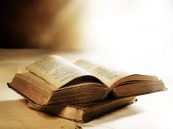 Old Book. Selective focus
